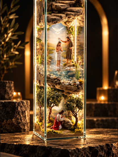 LumiFaith — LED Biblical Crystal Cross